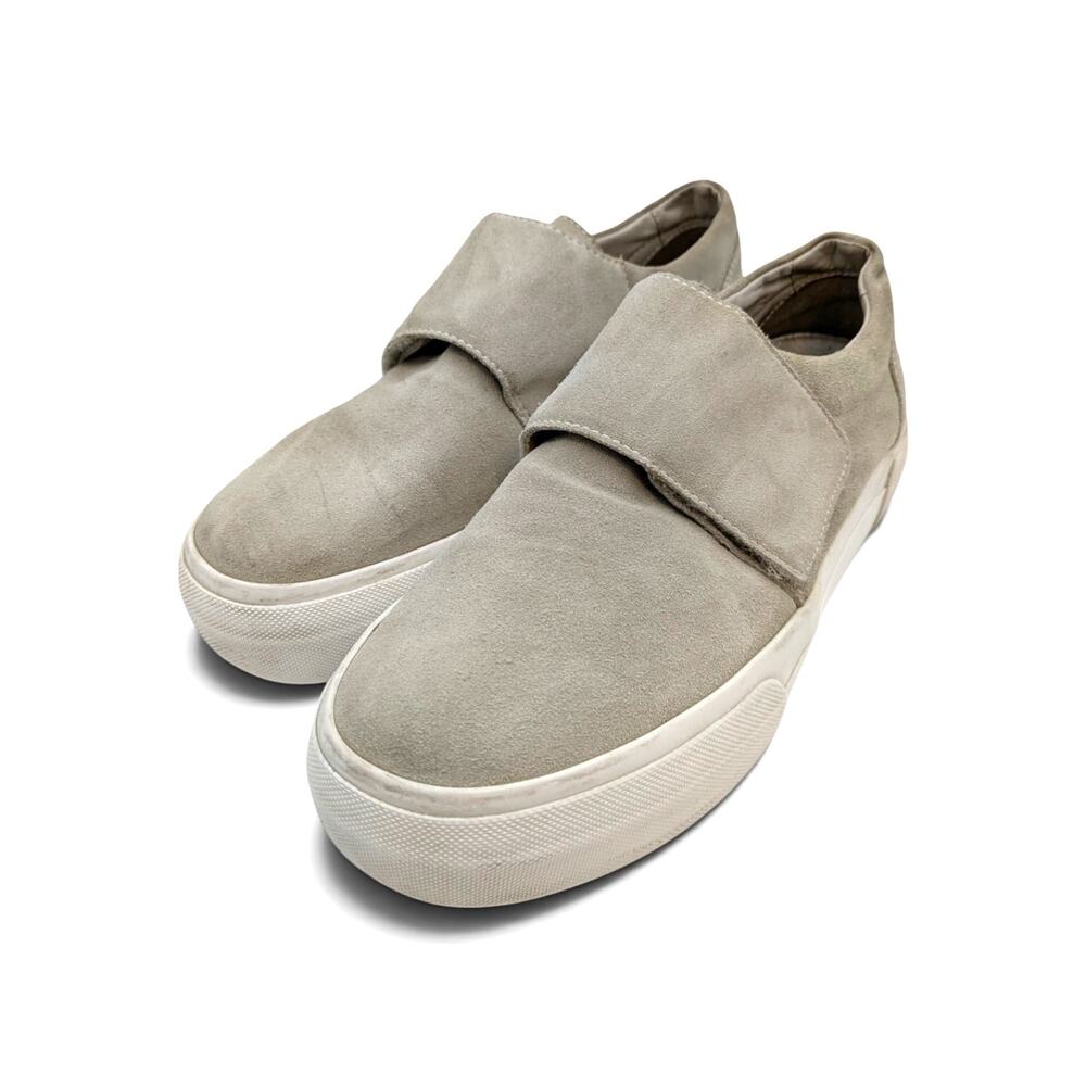 VINCE. Cage Suede Leather Platform Sneakers / Taupe Putty Gray Loafer - Size 6